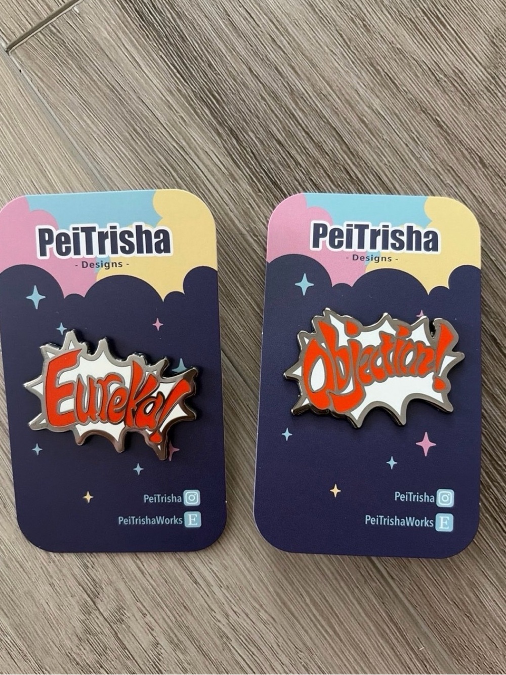 Ace Attorney Objection! Eureka! Enamel Pin Set
